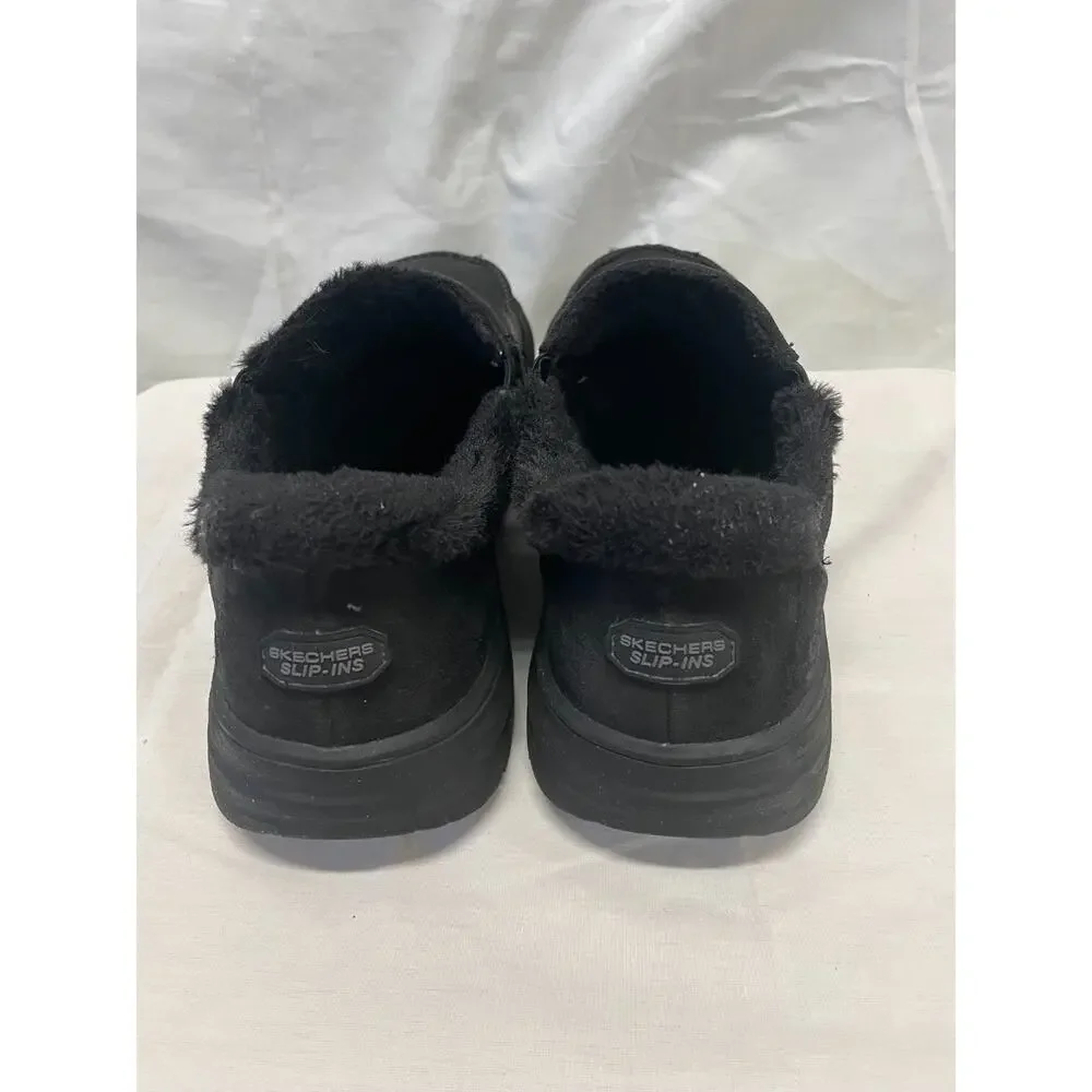 Skechers Men's Muretta-Scofield Faux Fur Lining Slip-On Design Size 12 Black